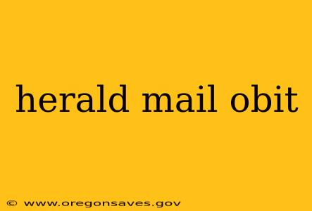 herald mail obit