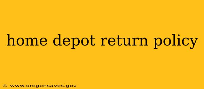 home depot return policy