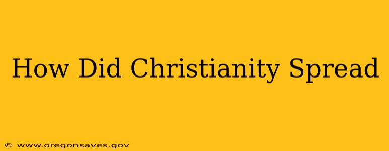 How Did Christianity Spread