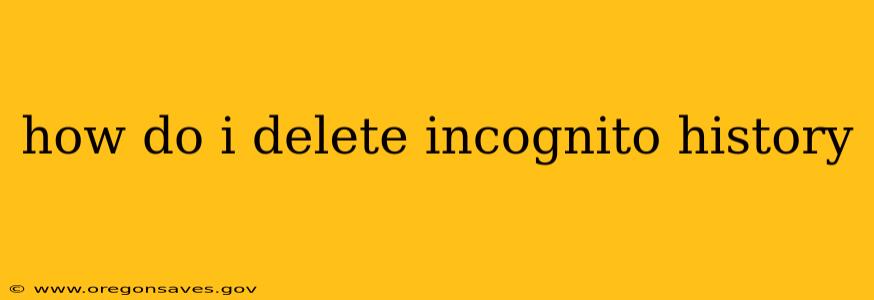 how do i delete incognito history
