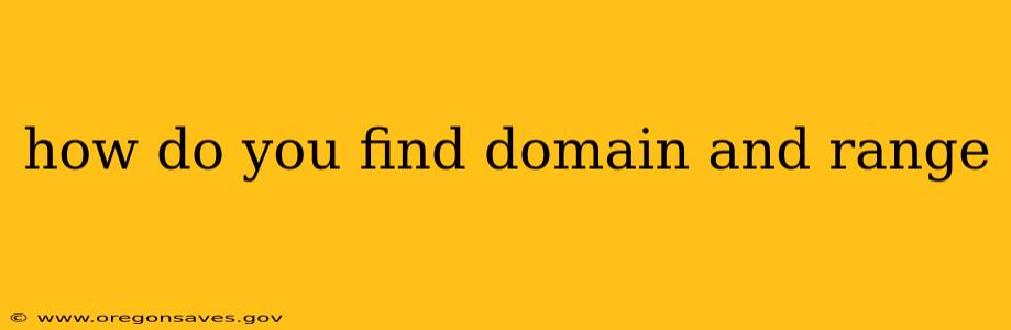 how do you find domain and range