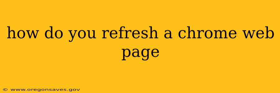 how do you refresh a chrome web page