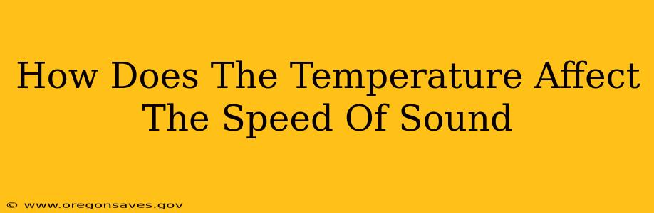 How Does The Temperature Affect The Speed Of Sound