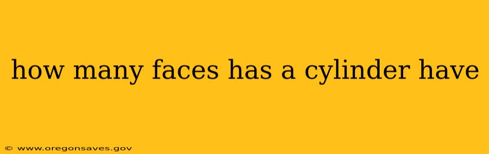 how many faces has a cylinder have