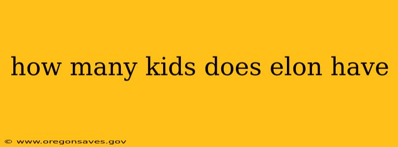 how many kids does elon have