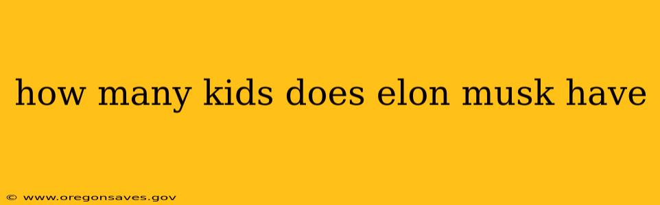how many kids does elon musk have