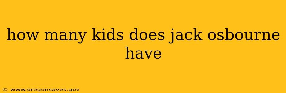 how many kids does jack osbourne have