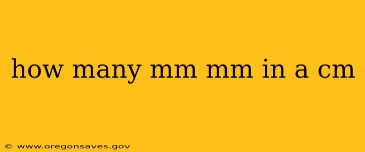 how many mm mm in a cm