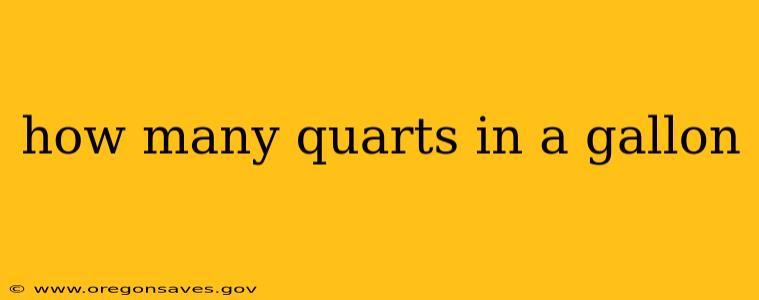 how many quarts in a gallon