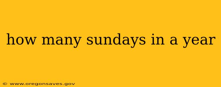how many sundays in a year