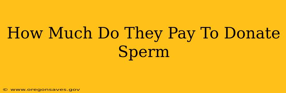 How Much Do They Pay To Donate Sperm