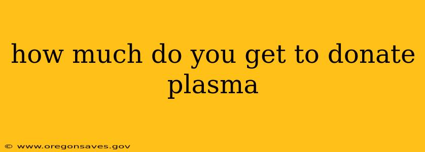 how much do you get to donate plasma