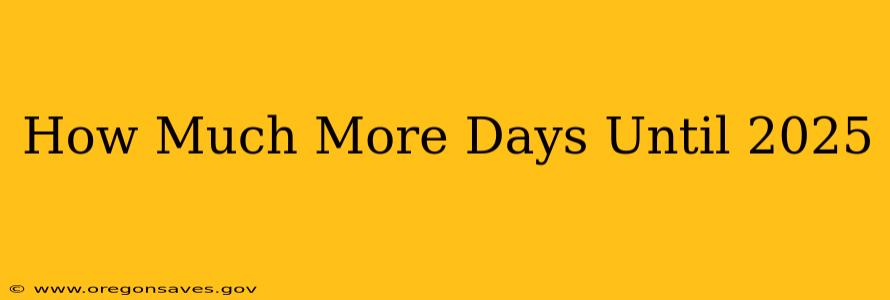 How Much More Days Until 2025