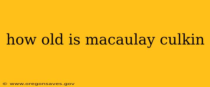 how old is macaulay culkin