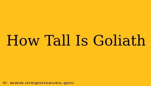 How Tall Is Goliath