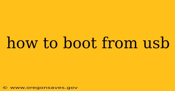 how to boot from usb