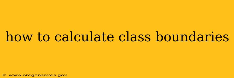 how to calculate class boundaries