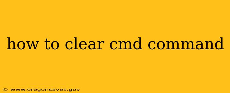 how to clear cmd command