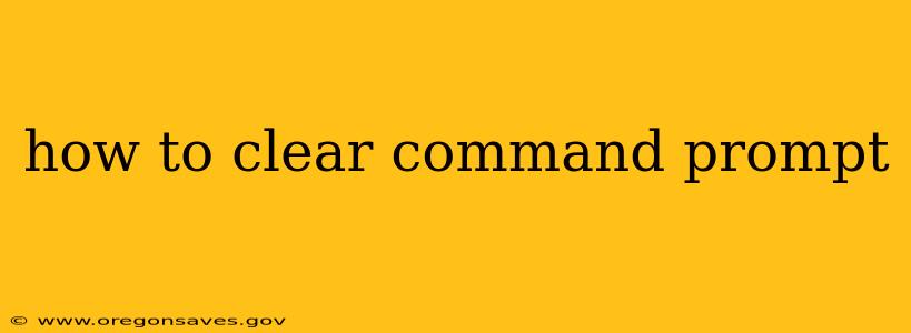 how to clear command prompt