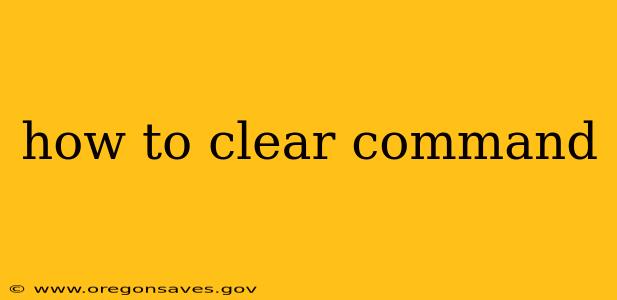 how to clear command