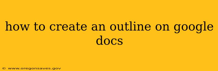 how to create an outline on google docs