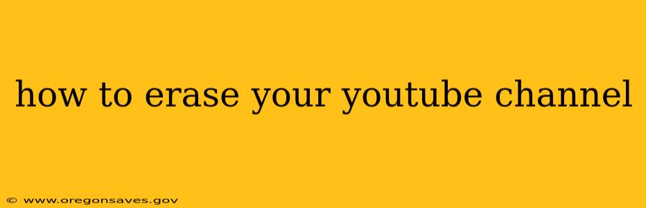 how to erase your youtube channel