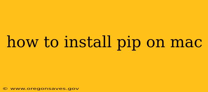 how to install pip on mac