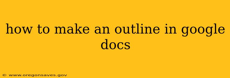 how to make an outline in google docs