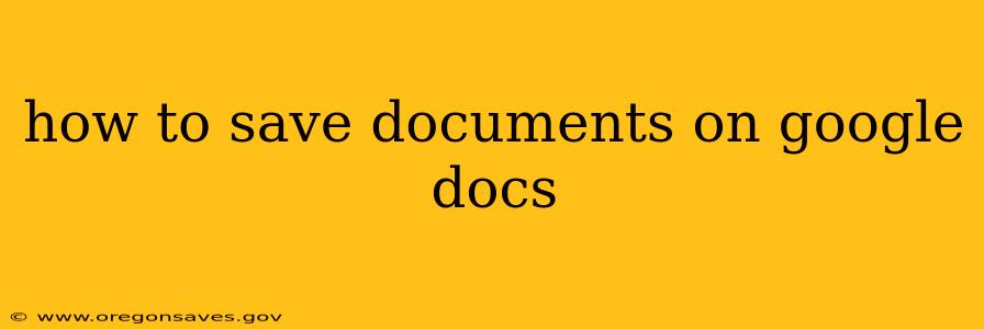 how to save documents on google docs
