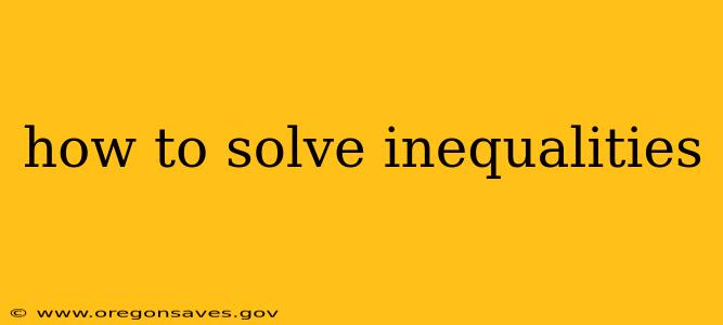 how to solve inequalities