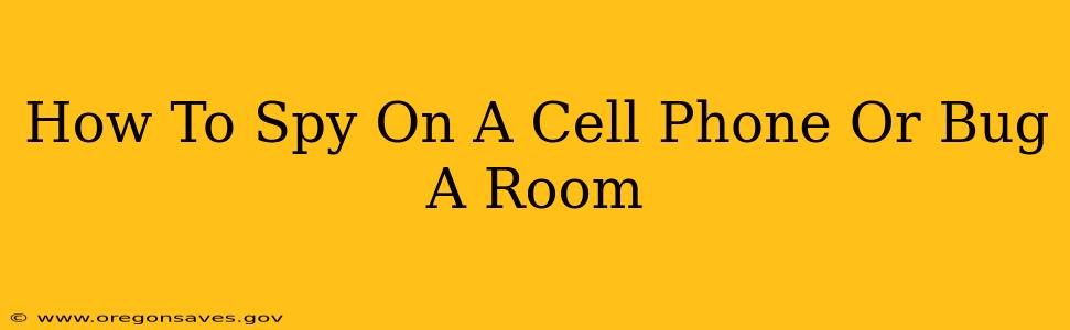 How To Spy On A Cell Phone Or Bug A Room