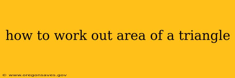 how to work out area of a triangle
