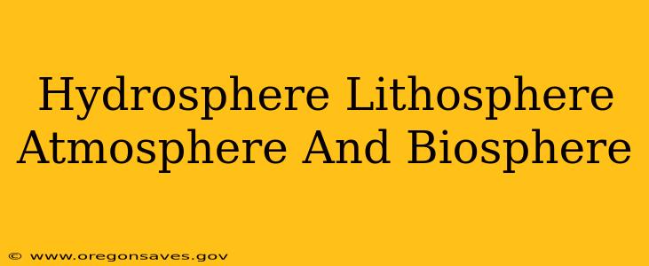 Hydrosphere Lithosphere Atmosphere And Biosphere