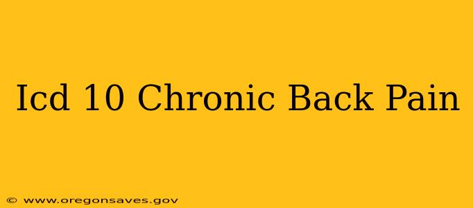 Icd 10 Chronic Back Pain