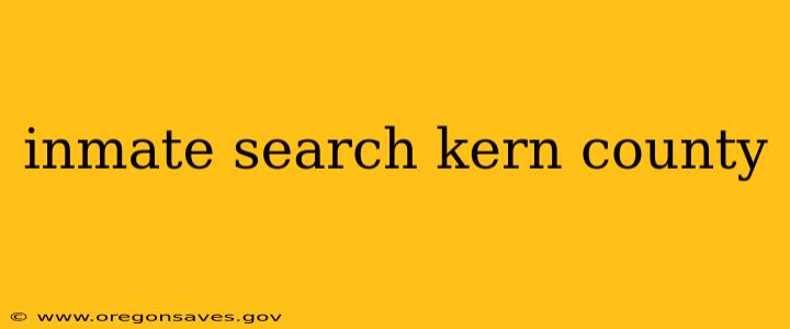 inmate search kern county