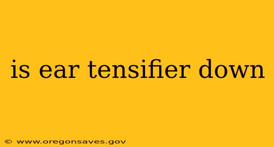 is ear tensifier down