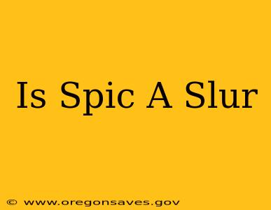 Is Spic A Slur