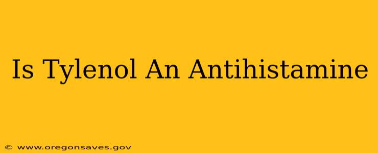 Is Tylenol An Antihistamine