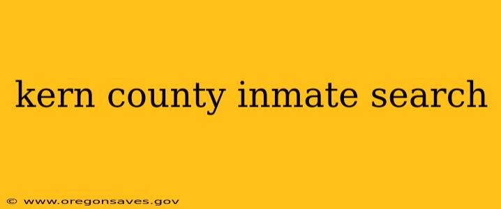 kern county inmate search