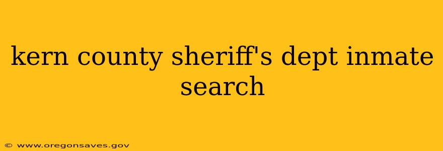 kern county sheriff's dept inmate search