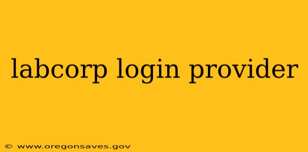 labcorp login provider