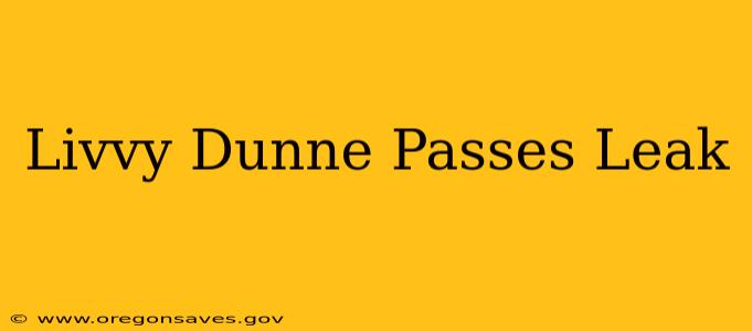 Livvy Dunne Passes Leak