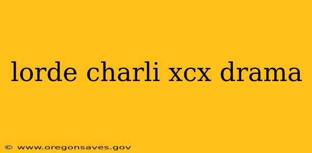 lorde charli xcx drama