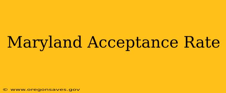 Maryland Acceptance Rate
