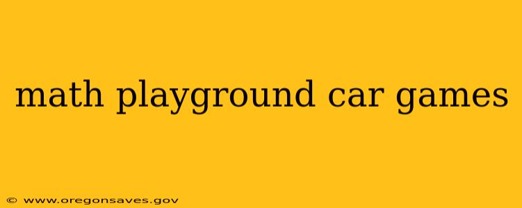 math playground car games