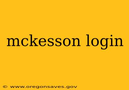 mckesson login