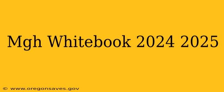 Mgh Whitebook 2024 2025