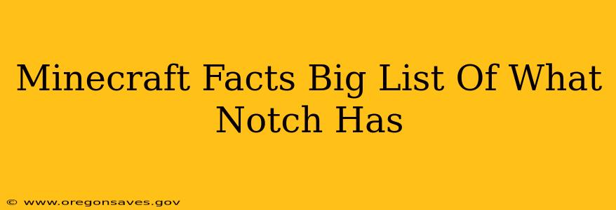 Minecraft Facts Big List Of What Notch Has