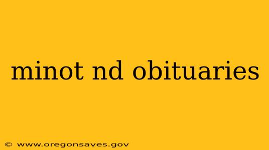 minot nd obituaries