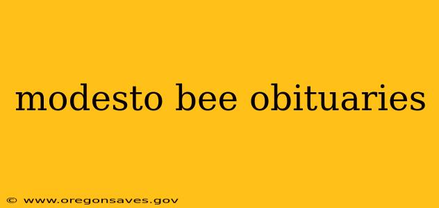 modesto bee obituaries